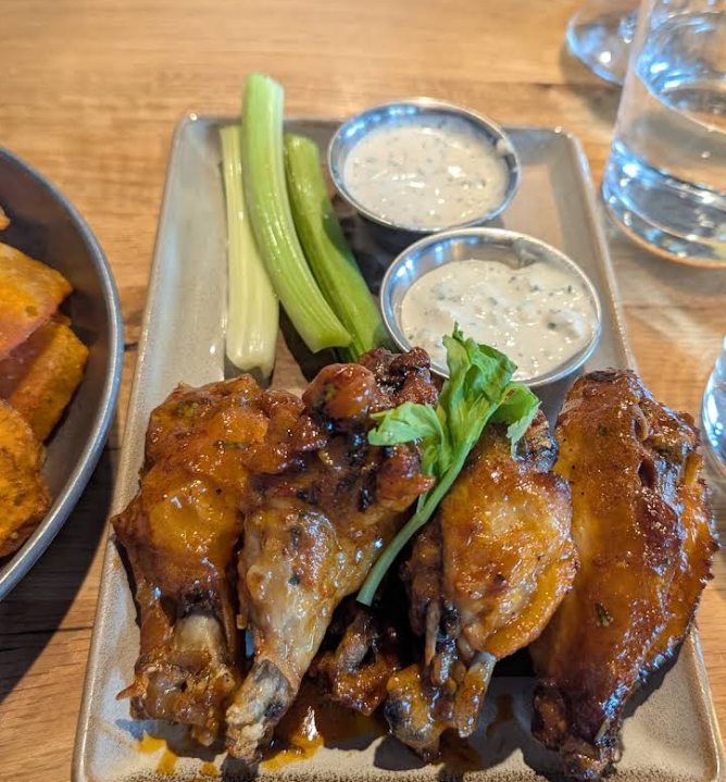 Smoked and grilled honey adobo wings at 101 Craft Kitchen in Carmel