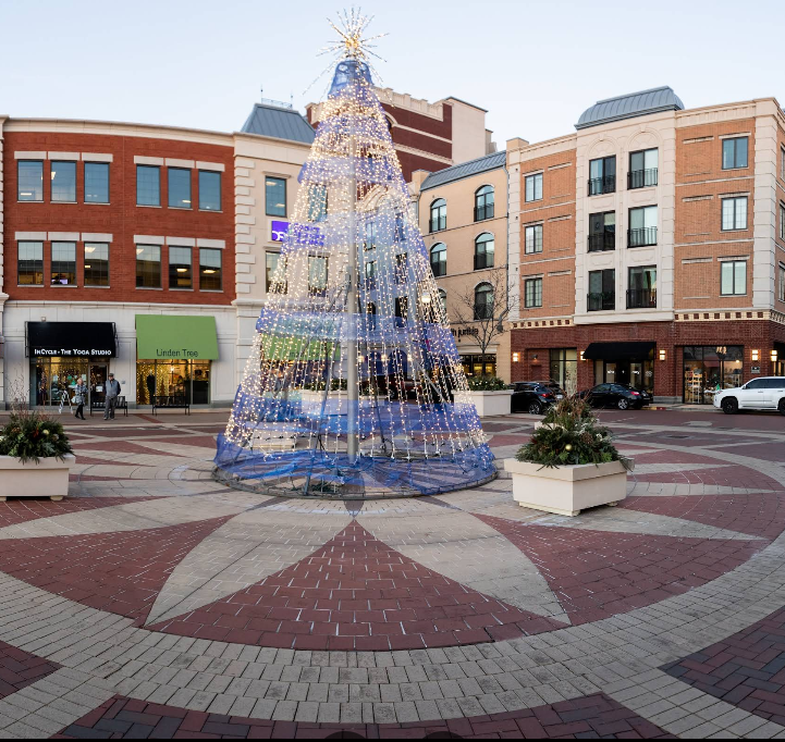 The central plaza at Carmel City Center